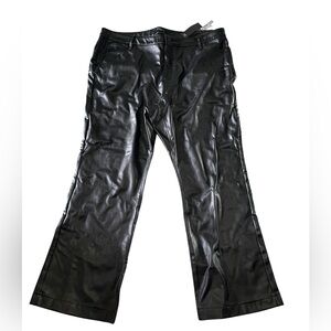 faux leather flare leg pants Sz 24
